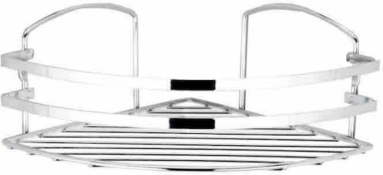 Tekno-Tel LM007 Colțar Montat pe perete Raft Baie Metal 32x24x10cm Argintie