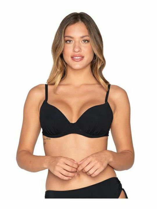 Luna Blue Sense Bikini Σουτιέν με Ενίσχυση Μαύρο