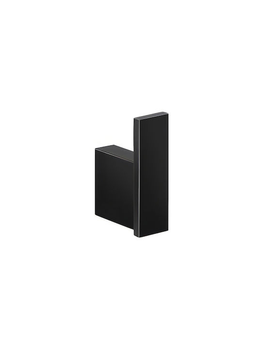 Sanco Monogramm Single Wall-Mounted Bathroom Hook ​2x6.5cm Black Mat
