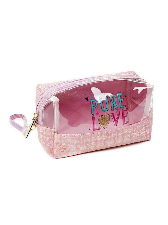 Verde Toiletry Bag Pink with Transparency