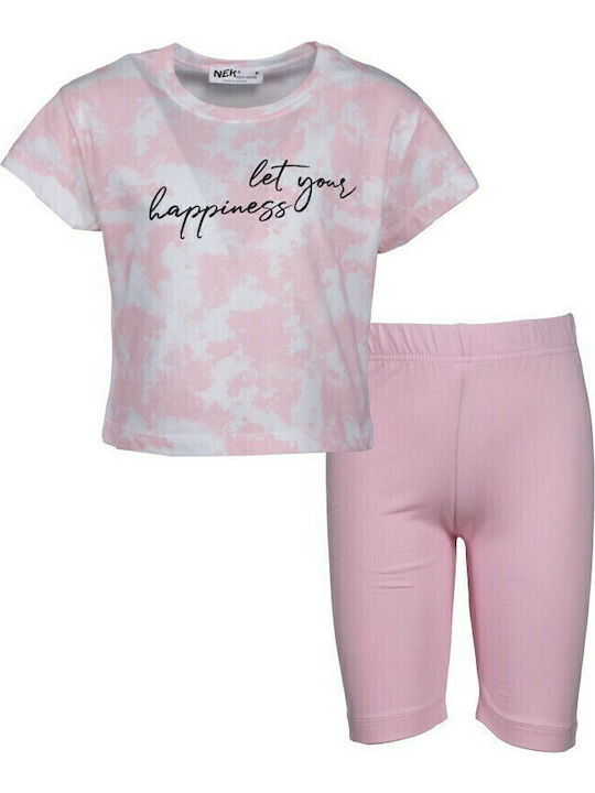 Kids' Set with Shorts Summer 2pcs Pink