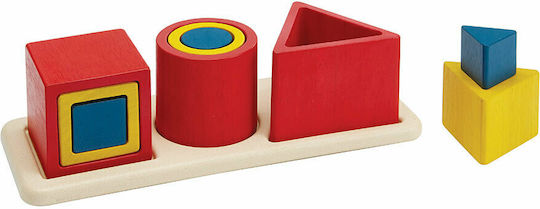 Plan Toys Παιχνίδι Ταξινόμησης Σχημάτων Σχήματα σε Φωλίτσες από Ξύλο για 18+ Μηνών