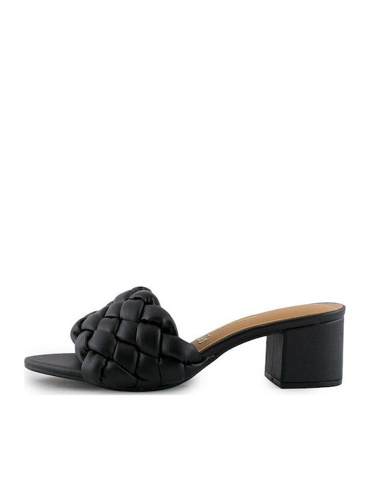 Vizzano Mules with Chunky Low Heel in Black Color