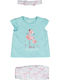 Kids Clothing Set with Pants Summer 2 Pieces Turquoise