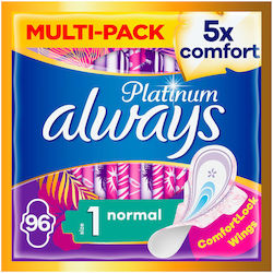 Always Platinum Normal Plus Pantyliners with Wings Size 1 96pcs