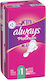 Always Platinum Normal Plus Σερβιέτες με Φτερά Μέγεθος 1 96τμχ