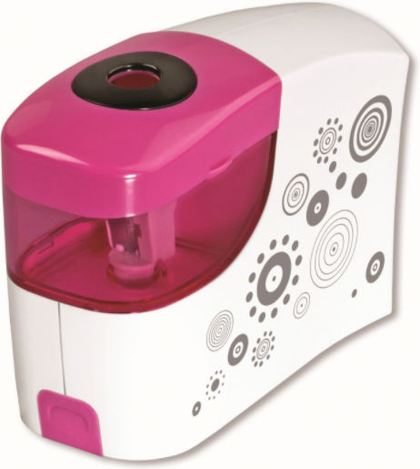 Tetis Battery Sharpener Kunststoff Elektrisch Anspitzer Rosa