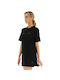 Lotto Dinamico W Vi Summer Mini Athletic Dress T-Shirt Short Sleeve Black