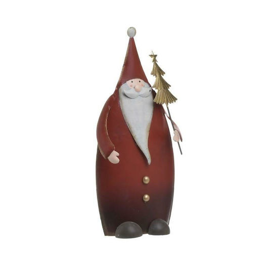 Dekorativer Weihnachtsmann Rot aus Metall 29x13x6cm