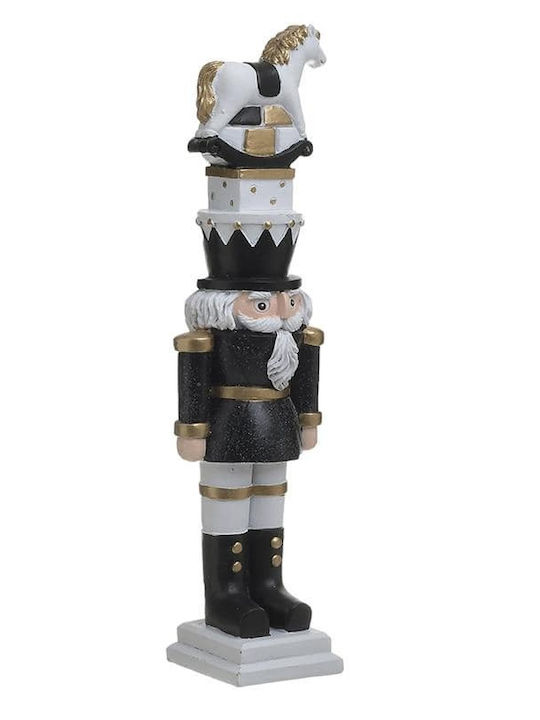 Inart Polyresin Christmas Nutcracker 34cm Black