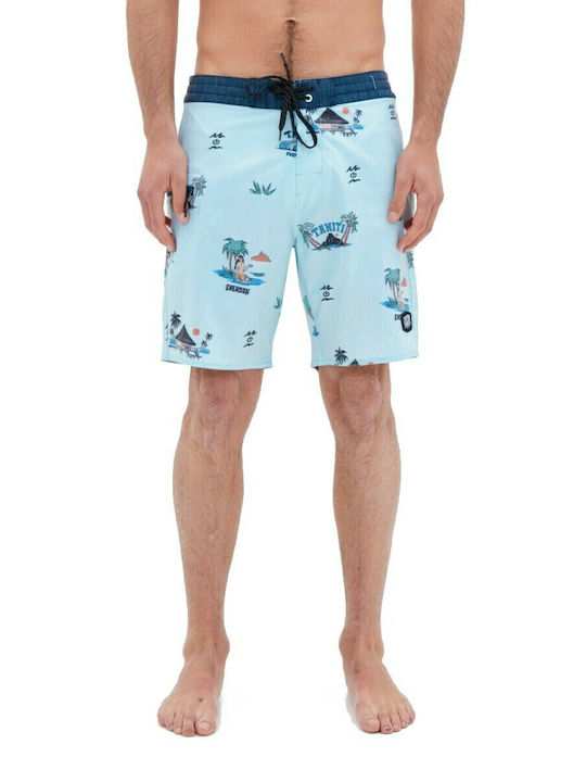 Men's Swimwear Bermuda Turquoise with Patterns