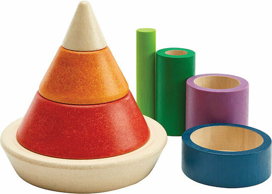 Plan Toys Играчка за подреждане Конус за сортиране от дърво за 18++ месеца