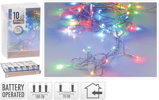 10 Λαμπάκια LED 1μ. Πολύχρωμα Μπαταρίας σε Σειρά 10 Λαμπάκια LED 1μ. Πολύχρωμα Μπαταρίας σε Σειρά