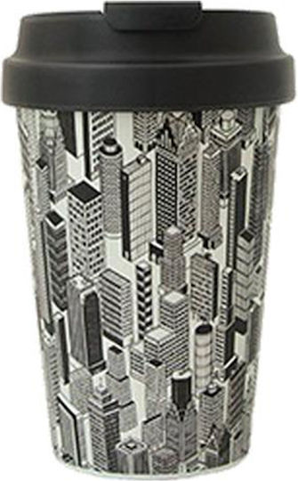 Chic Mic Ανακυκλώσιμο Ποτήρι Θερμός Ανοξείδωτο BPA Free 350ml Μαύρο