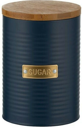 Typhoon Vase für Zucker mit luftdichtem Deckel Metallisch Blau 4000ml