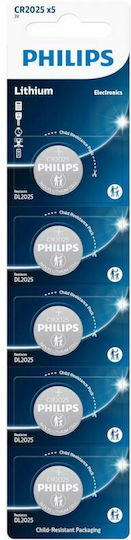 Philips Batterien Lithium für Uhren CR2025 3V 5Stück