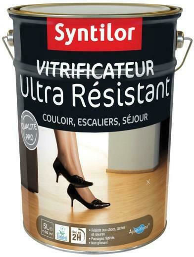 Syntilor Vitrificateur Ultra Résistant Surface Varnish Polyurethane Water Colorless Satin 750ml