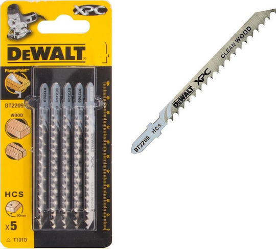 DEWALT DT2209 Jig Saw Blade for Wood 100mm XPC 5pcs DT2209