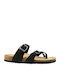 Bombay Leather Women's Flat Sandals in Black Color