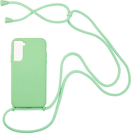 Sonique Carryhang Back Cover Silicone 0.5mm with Strap Green (Galaxy S22)