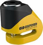 Oxford Micro XD5 LK205 Motorcycle Disc Brake Lock with 5mm Pin in Yellow