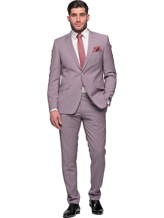 Rico Sommer Herrenanzug Rosa