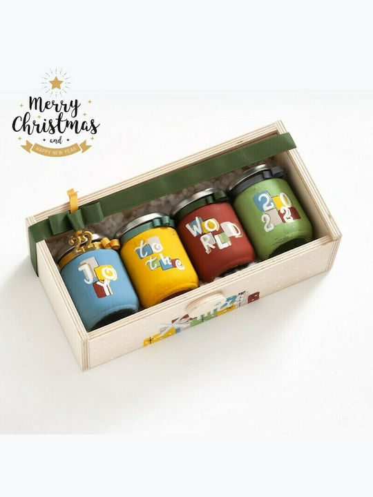 Parisis Christmas Wood Candle 30x15cm