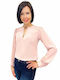 Michael Kors Women's Blouse Long Sleeve Pink