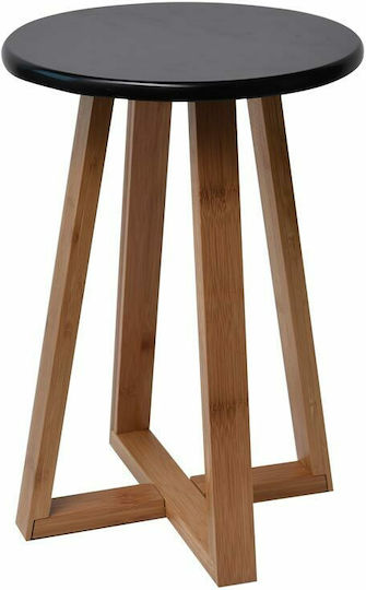 Σκαμπό Κουζίνας Ξύλινο Μαύρο 30x30x43εκ.