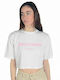Κοντομάνικο Crop Top Λευκό