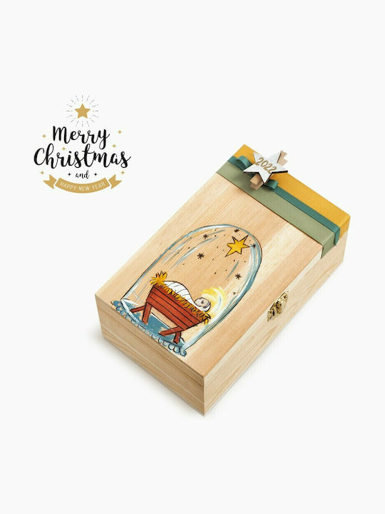 Parisis Christmas Wooden Figure Box Height 20cm