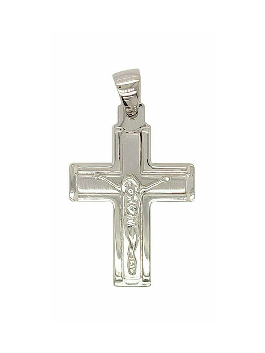 Mertzios.gr Cross with the Crucified from Silver