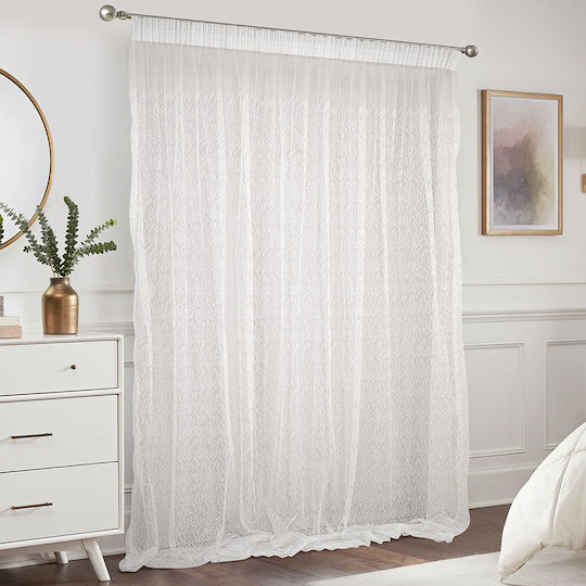Lino Home Перде с Плик с Писалка Bario Бяло 280x300см