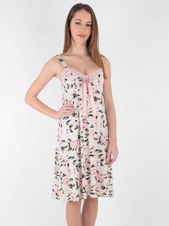Claire Katrania Cămașă de noapte pentru Femei Pink/Beige