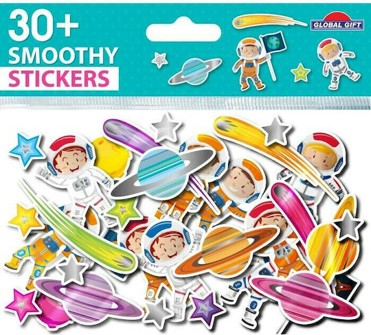 Global Gift Smoothy Space Διακοσμητικό Αυτοκόλλητο για DIY Κατασκευές Σετ 30τμχ 15x8εκ.