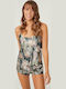 CottonHill Summer Satin Babydoll Green