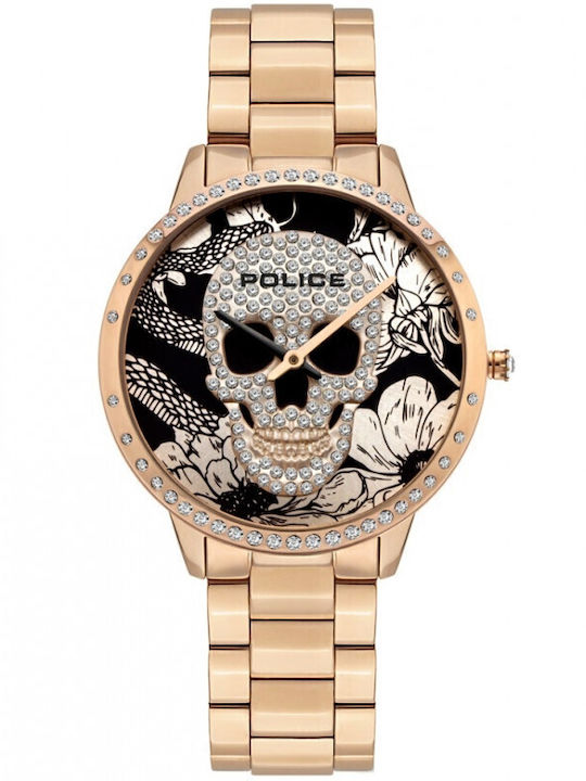 Police Horta Women's Watch with Pink Gold Metal...