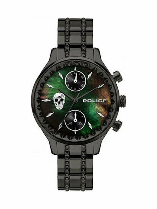 Police Banff Women's Watch Chronograph with Black Metal Bracelet