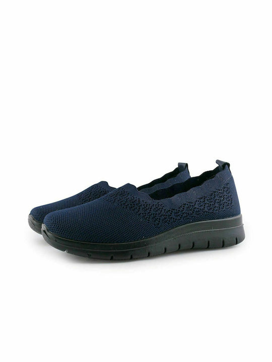 02-2216 B-Soft Loafers pentru femei - Slip On BLUE
