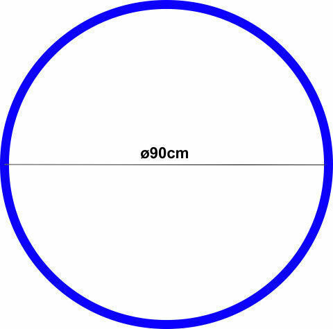 Reinhart 97190 Στεφάνι Ρυθμικής με Διάμετρο 90cm Μπλε