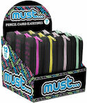 Must Focus Pencil Case Barrel with 1 Compartment Black - Fuchsia Various Colours