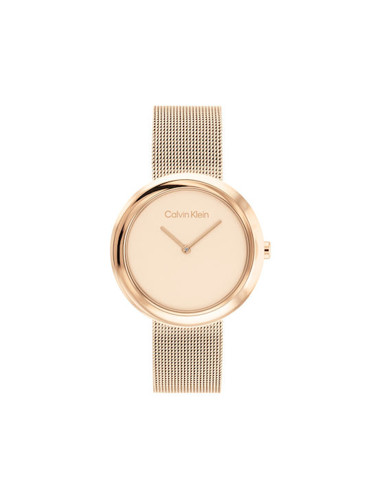 Calvin Klein Uhr mit Rose Gold Metallarmband