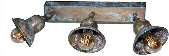 DITS Lighting Τριπλό Σποτ με Ντουί GU10 σε Μπρούτζινο Χρώμα