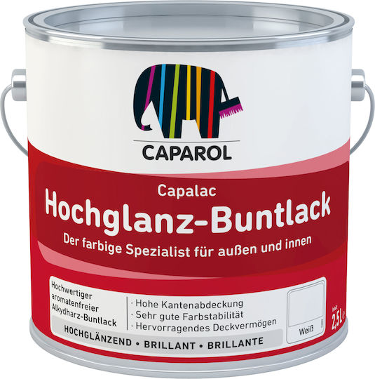 Caparol Βερνικόχρωμα Capalac Hochglanz 0.75lt Λευκό Γυαλιστερό