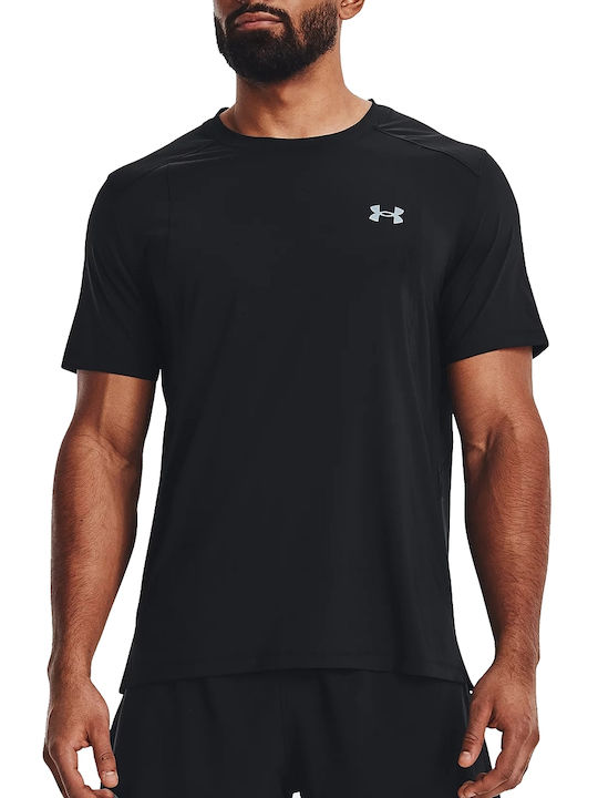 Under Armour Iso-Chill Run Laser Αθλητικό Ανδρικό T-shirt Μαύρο Μονόχρωμο