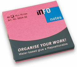 Stickers Memo Pads in Cube Pink 7.5x7.5cm Info Notes Brilliant