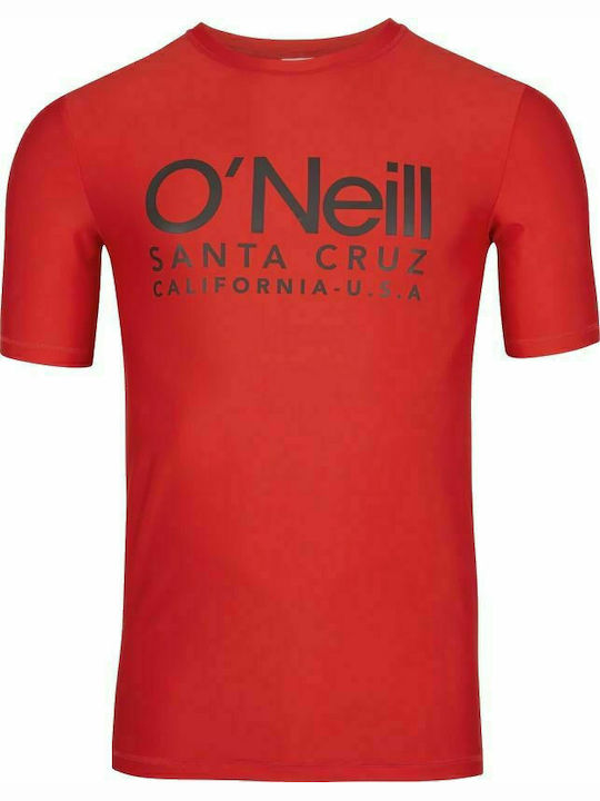 O'neill Cali Ανδρική Κοντομάνικη Αντηλιακή Μπλούζα Κόκκινη