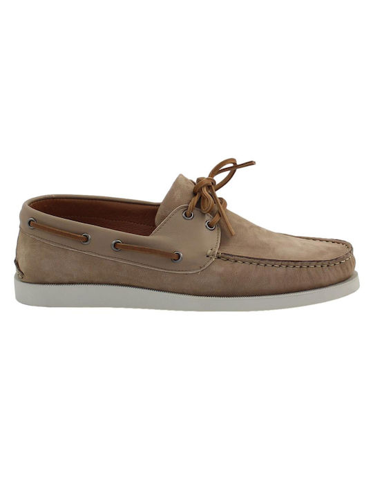 Damiani Δερμάτινα Ανδρικά Boat Shoes Πούρο