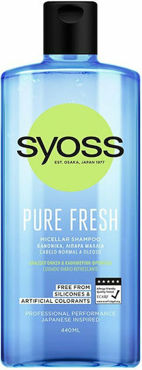 Syoss Pure Fresh Σαμπουάν για Λιπαρά Μαλλιά 440ml