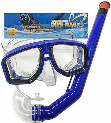 Summertiempo Μάσκα Θαλάσσης με Αναπνευστήρα σε Μπλε χρώμα